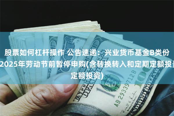 股票如何杠杆操作 公告速递：兴业货币基金B类份额2025年劳动节前暂停申购(含转换转入和定期定额投资)