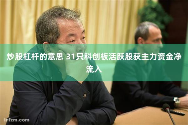 炒股杠杆的意思 31只科创板活跃股获主力资金净流入