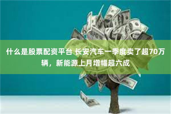 什么是股票配资平台 长安汽车一季度卖了超70万辆，新能源上月增幅超六成